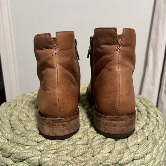 Beek Quail Slouchy Zip Bootie Saddle Brown Leather Round Toe Ankle Boots - Picture 10 of 14